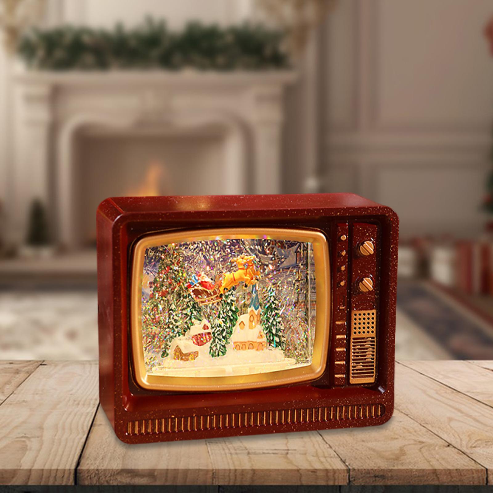 Snow Globe Musical - TV Shaped Music Light Lantern Office