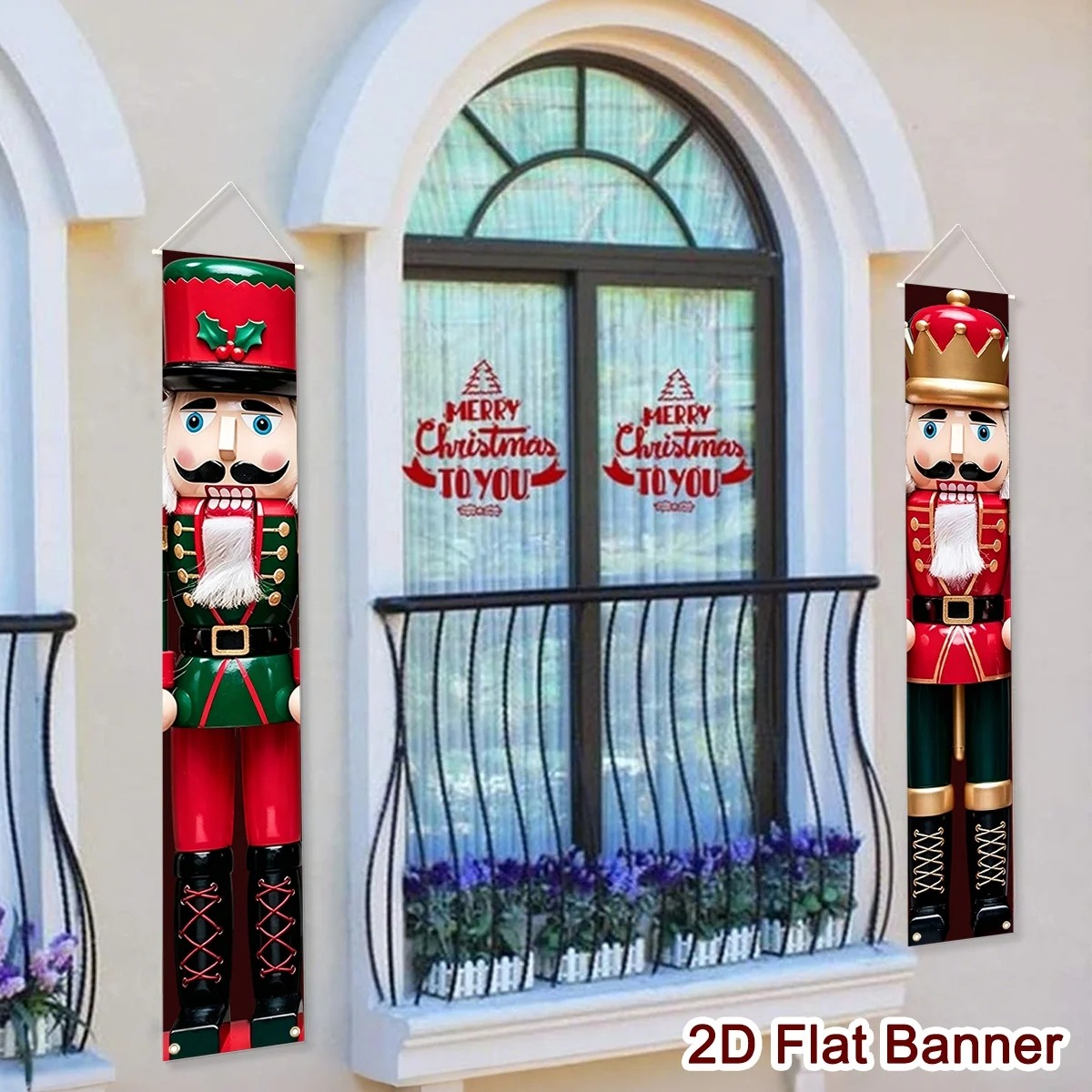 Christmas Porch Banner Set Sol - Nutcracker Figurine 评论和价格