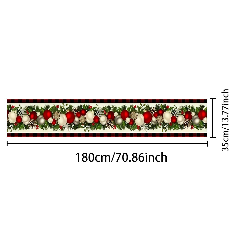Christmas Table Runner Red Bla - Christmas Table Runner 评论和价格