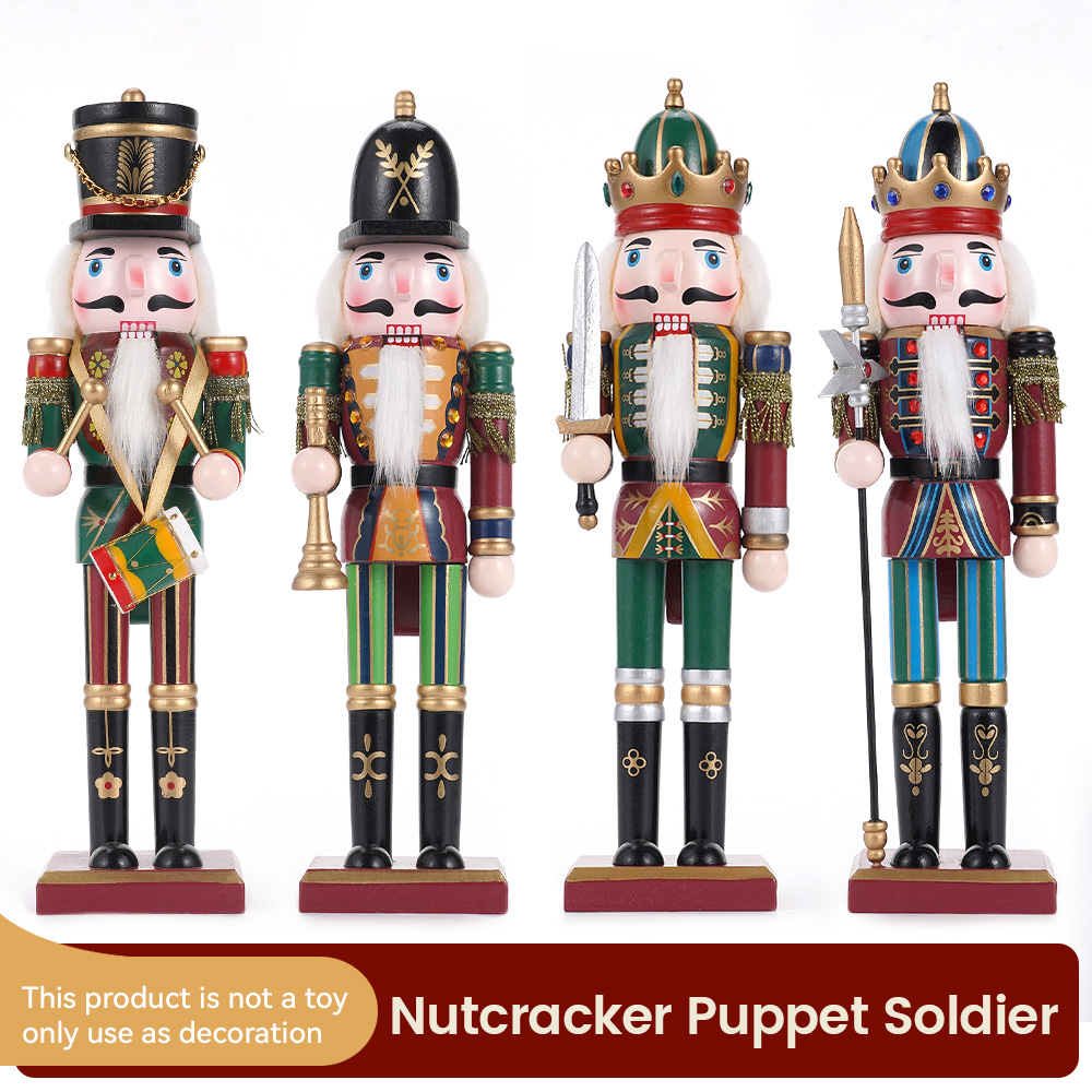 30CM Wooden Nutcracker Christm - Nutcracker Figurine 评论和价格